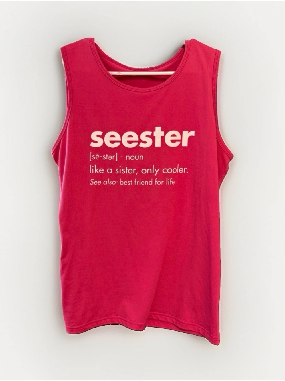 Seester Graphic Tank Top in Bright Pink
